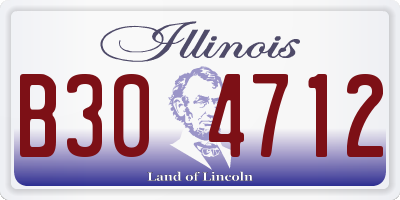 IL license plate B304712