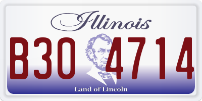 IL license plate B304714