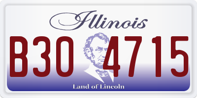 IL license plate B304715