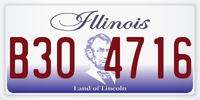 IL license plate B304716