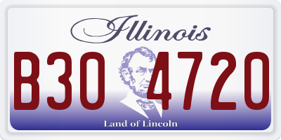 IL license plate B304720
