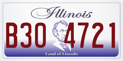 IL license plate B304721