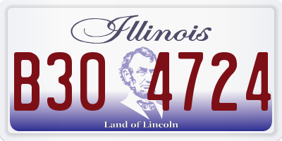 IL license plate B304724