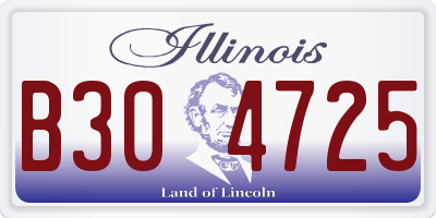 IL license plate B304725