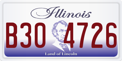 IL license plate B304726