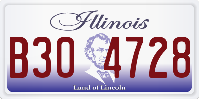 IL license plate B304728