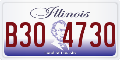 IL license plate B304730
