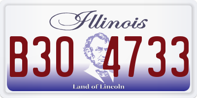IL license plate B304733