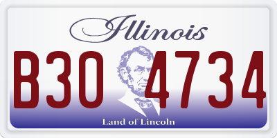 IL license plate B304734