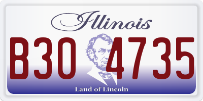 IL license plate B304735