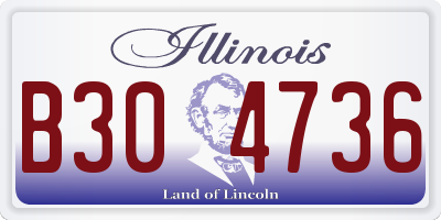 IL license plate B304736