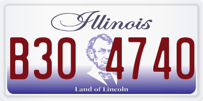 IL license plate B304740
