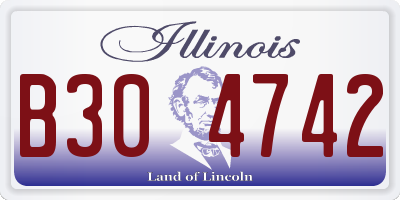 IL license plate B304742
