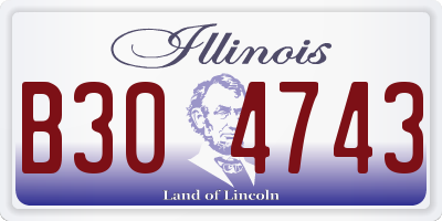 IL license plate B304743
