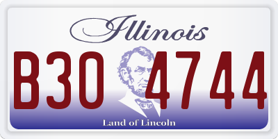 IL license plate B304744