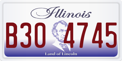 IL license plate B304745