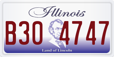 IL license plate B304747