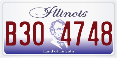 IL license plate B304748