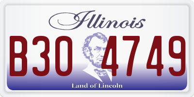 IL license plate B304749