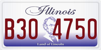 IL license plate B304750