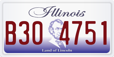 IL license plate B304751
