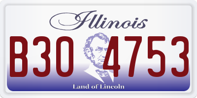 IL license plate B304753