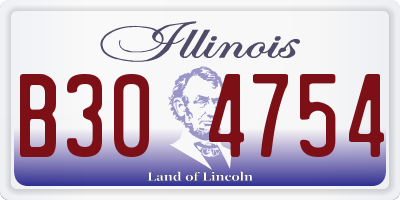 IL license plate B304754