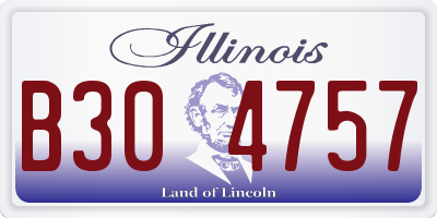 IL license plate B304757