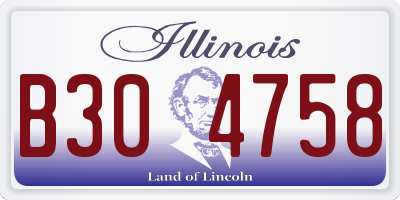 IL license plate B304758