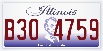 IL license plate B304759
