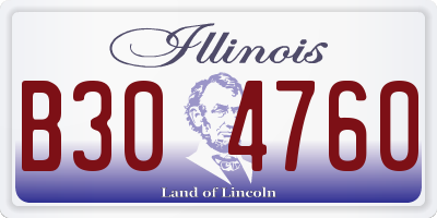 IL license plate B304760