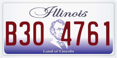 IL license plate B304761
