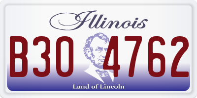 IL license plate B304762