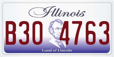 IL license plate B304763