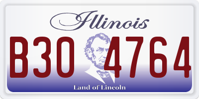 IL license plate B304764