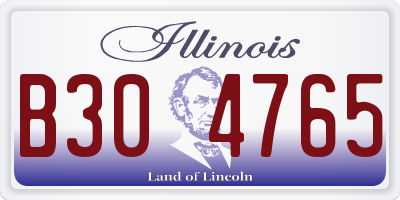 IL license plate B304765