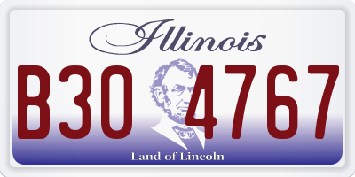 IL license plate B304767