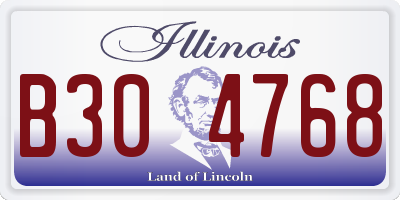 IL license plate B304768