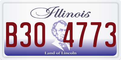 IL license plate B304773