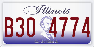 IL license plate B304774