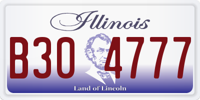 IL license plate B304777