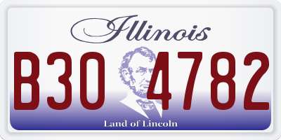 IL license plate B304782