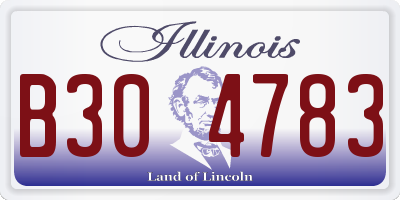 IL license plate B304783