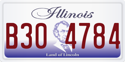 IL license plate B304784