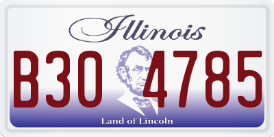 IL license plate B304785