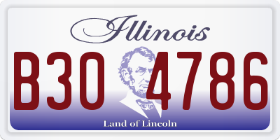 IL license plate B304786