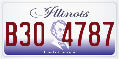 IL license plate B304787