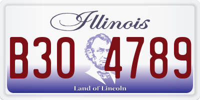 IL license plate B304789