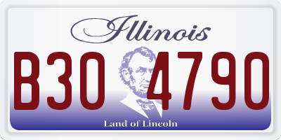 IL license plate B304790