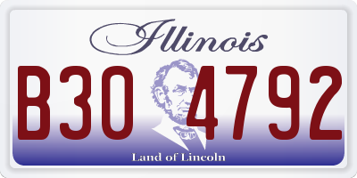 IL license plate B304792